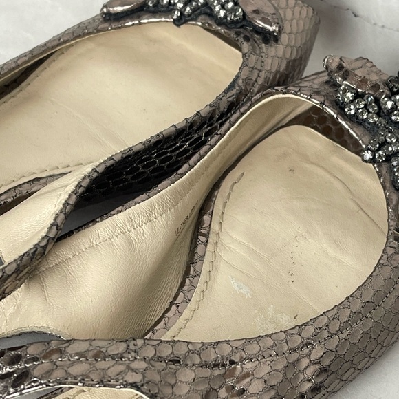 Preloved $275 Vera Wang Lavender Lyza Slingback Peep Toe Flats Size 5.5 - Picture 8 of 14